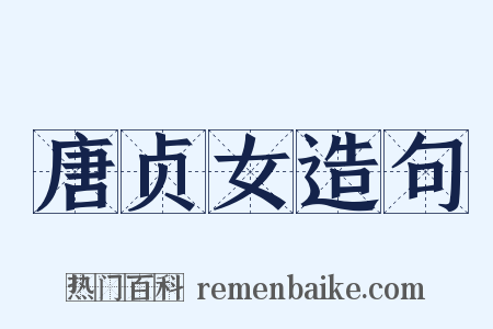 唐贞女造句是什么意思的图片